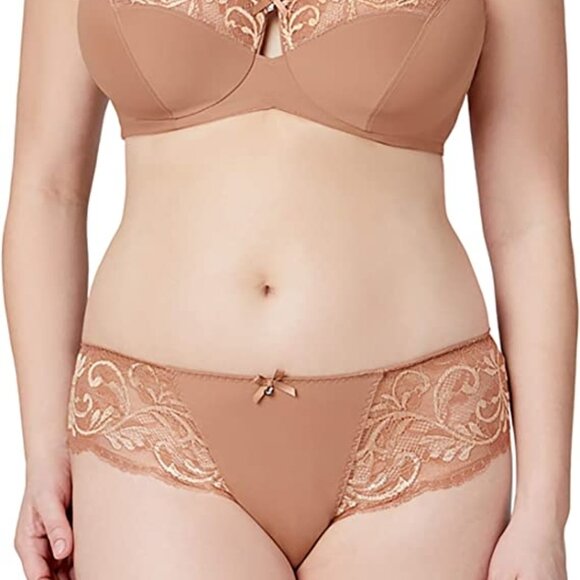 Set of 3! Thongs 2XL Panties Bramour Tribeca 34-2XL FITS 33-34" Lacy Briefs Nude - Picture 6 of 16